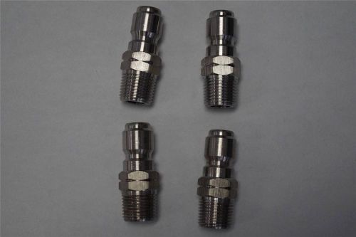 STAINLESS STEEL 3/8 MNPT PRESSURE WASHER QUICK CONNECT PLUG SET OF 4 85.300.105S