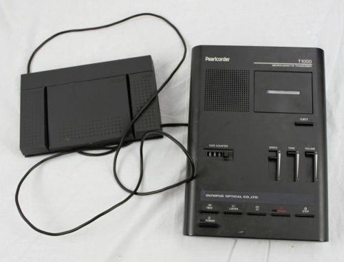 Olympus Optics Co, Pearlcorder T1000 Microcassette Transcriber With Foot Pedal