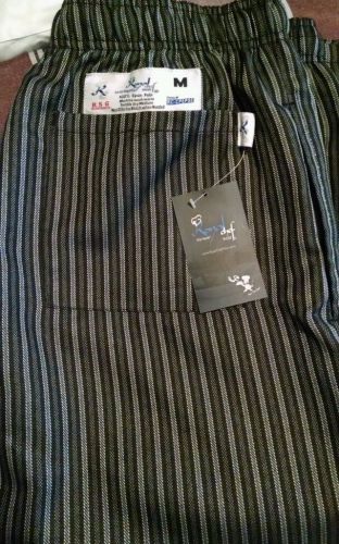 Striped chef pants size med