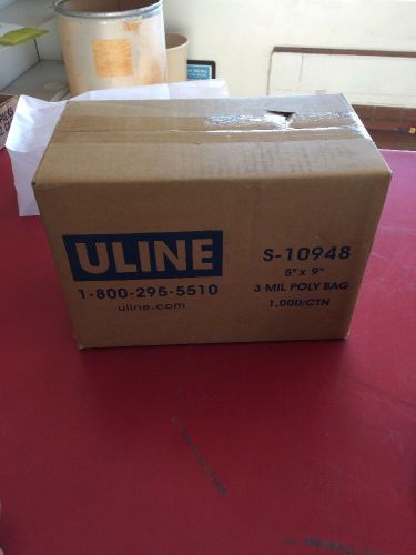 1000 5x9 Clear U Line Poly Bags LDPE Open Top 3 Mil  Best Deal