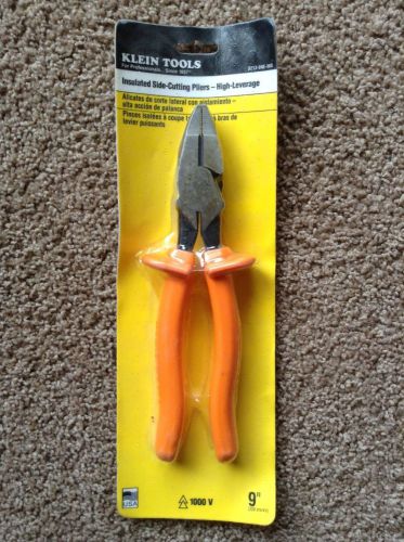 Klein tools, 9&#034; 1000V, insulated side cutting pliers- high leverage,