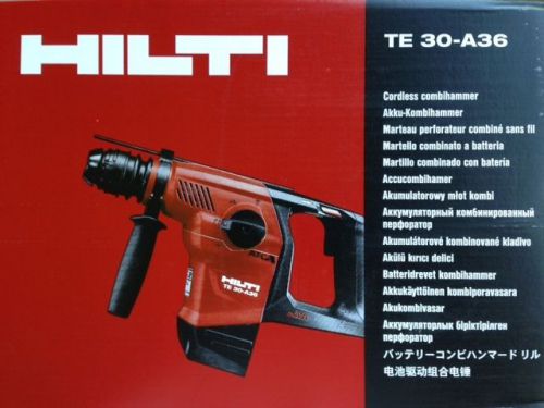 Hilti TE 30 A36 Cordless Combihammer Drill Kit Brand New