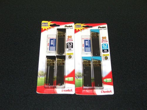 Brand new One pack each of Pentel 0.5 mm and 0.7 mm Super Hi-Polymer Lead5