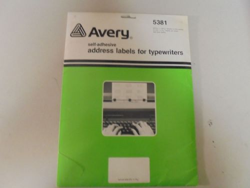 Avery 5381 420 self adhesive address labels for typewriters for sale