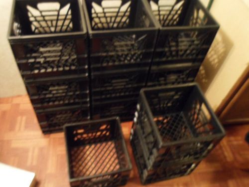 LOT OF 40 NEW  Milk Crates  Heavy Duty Plastic Storage Container Stackable