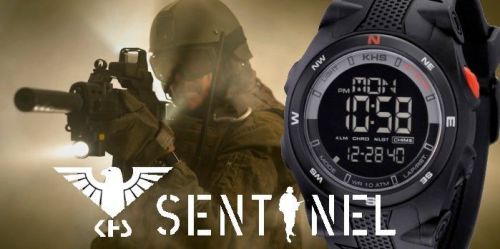 Tactical Watch, Alarm Chronograph, Digital Compass, KHS Sentinel, KHS.SEDCB.S