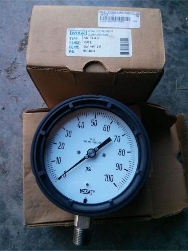 Wika gauge 100psi 1/2&#034; npt lm 9834834 *** brand new, still in box *** for sale