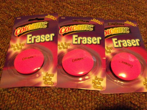 Wholesale Lot of 37 Colorific Circle Eraser Fun &amp; Easy to Use New in Package