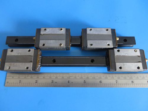 Thk sr15w bearings blocks on 210mm linears rails - includes 2 rails &amp; 4 bearings for sale