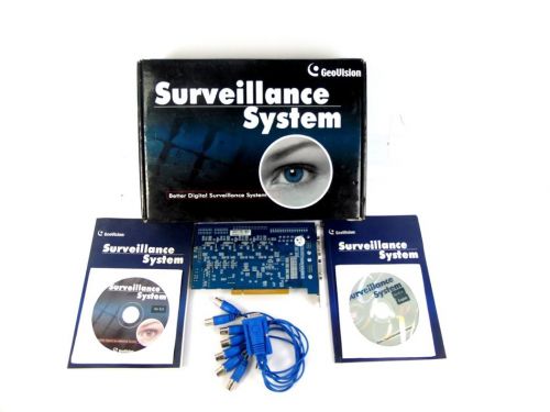 Geovision 8 camera surveillance system dvr card w/video cable #gv-650 bundle for sale