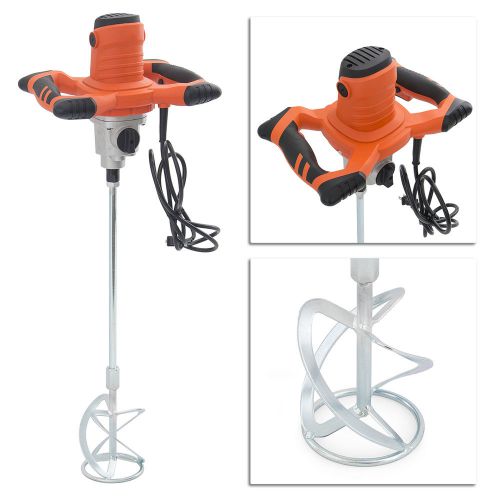 1600W Electric Mortar Mixer Dual Hi Low Gear 6 Speed Paint Cement Grout Mortar