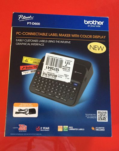 Brother P-Touch Versatile Label Maker PTD600 NEW IN BOX Black