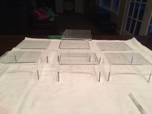 Set of 7 Acrylic Clear Riser 5&#034; Stand  Display Jewelry