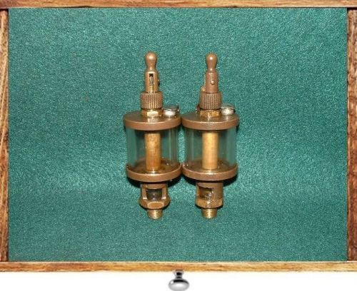 MATCHED SET OF ESSEX BRASS &amp; GLASS OILERS HIT &amp; MISS ENGINE LATHE MILL ETC.