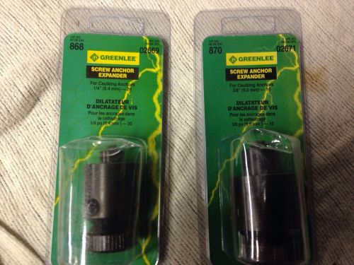 Greenlee 870 &amp; 868 Screw Anchor Expanders