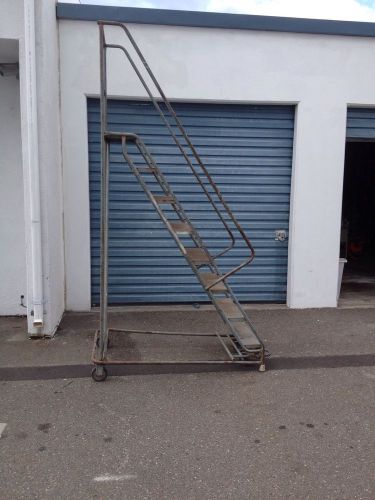 Steel rolling wharehouse ladder for sale