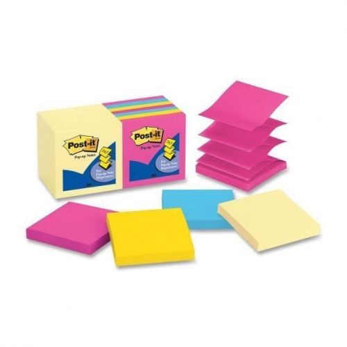 2800 Sheets,  Post-it Super Sticky Pop-up Note Refill 3&#034;x3&#034; Canary/Neon  R33014