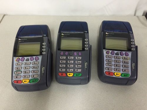 Lot of 3, VeriFone Omni 2740 Credit Card Terminals / Scanners / Readers - READ