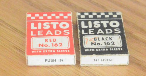 2 Vintage Listo Lead Red Black No. 162 Original - Made in USA