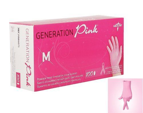 NEW Generation Pink Stretch Vinyl Exam Gloves - Small - Box of 100