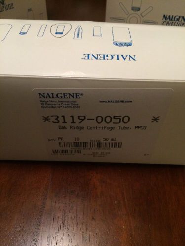 Nalgene 3119-0050 centrifuge tubes, 50ml, ppco, pack of 10 for sale