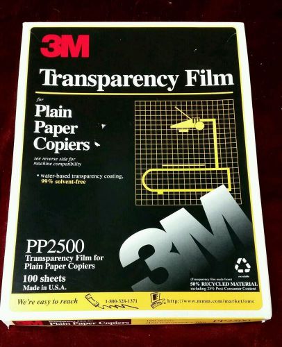 3M PP2500 Transparency Film for Plain Paper Copiers 100 sheets Projector *NEW*