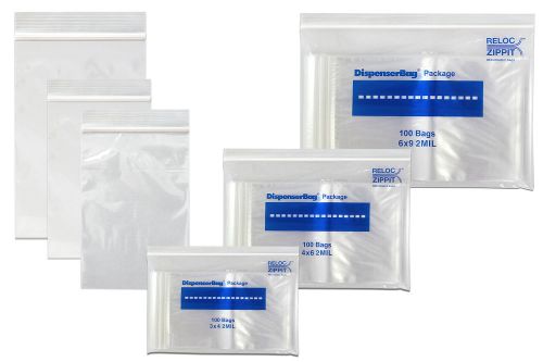 100 - Bags 5x8 Clear Reclosable Baggies 2Mil 5&#034;x8&#034; ZIP LOCK Plastic Poly Bags