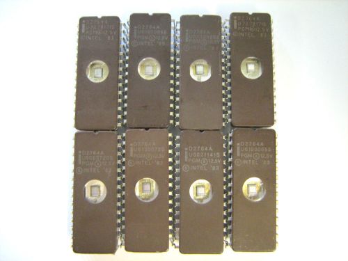 INTEL D2764A D2764 2764 IC 28Pin DIP EPROM Erasable - Lot of 8 Pcs / TESTED