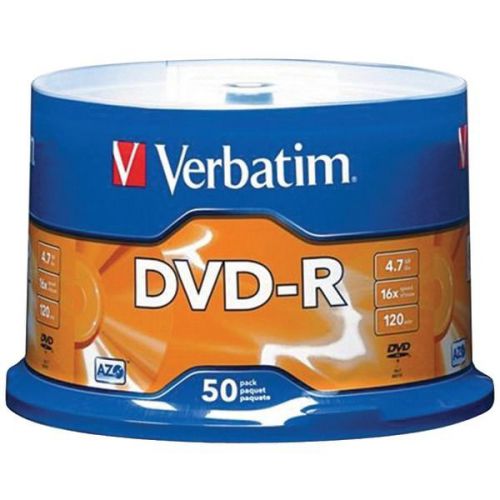 NEW Verbatim 95101 DVD R 4.7GB 16X 50 Pack