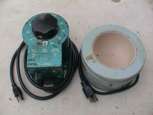 Staco 3PN1010 Variable Autotransformer with Thermowell 500mL flask warmer