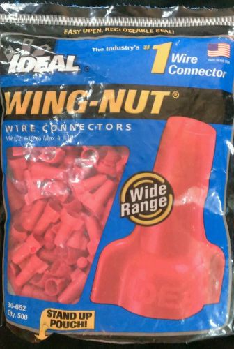 Ideal tools 30-652 wing-nuts wire connectors ~red bag of 500 for sale