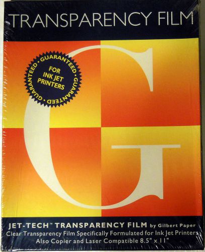 Box of 50 JET_TECH Letter Size Transparency Films for Ink Jet Printers
