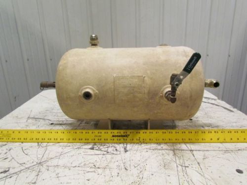 Brunner 10 Gallon Air Tank Pressure Vessel 12&#034; Dia 22&#034;Long Horizontal Foot Mount
