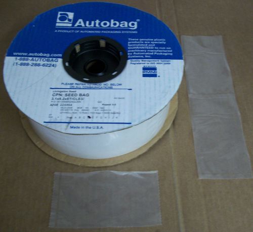 Roll 1,500 AUTOBAG Small SEED GO BAGS Flat Poly 3-1/8&#034; x 5-1/4&#034; PERFORATED Reel!