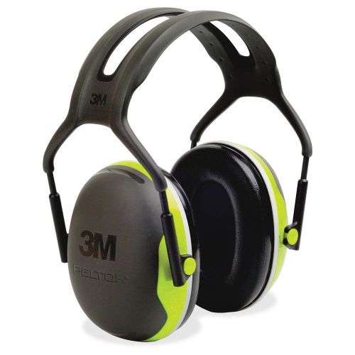 3M Peltor X-Series X4A Over-The-Head Earmuffs, Black and Chartreuse- NRR 27
