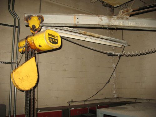 Industrial 1/2 ton wall mount jib crane  1/2 ton budgit electric chain hoist for sale