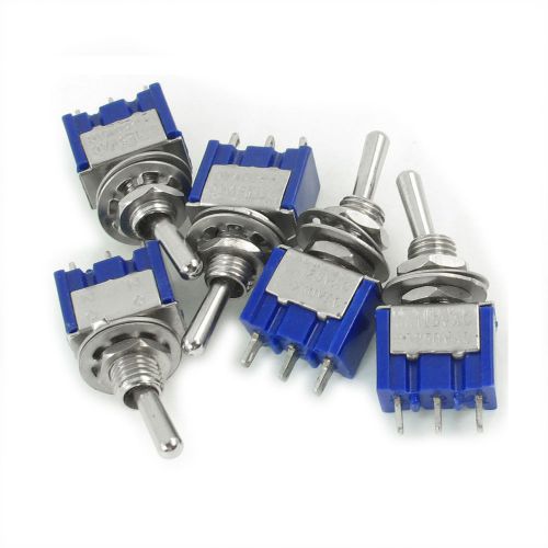 5 Pcs AC ON/OFF SPDT 2 Position Latching Toggle Switch CT