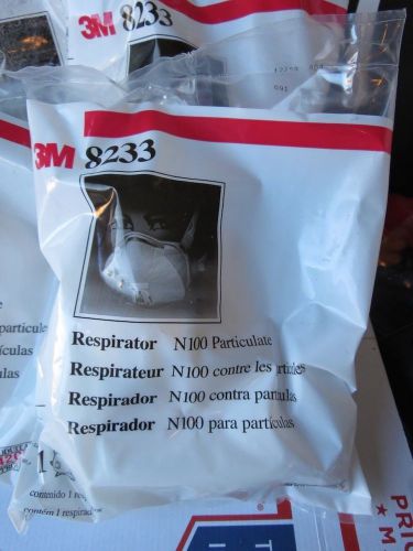 Lot of 20 3M 8233 Lead Paint Removal Particulate Respirator N100 Mask 