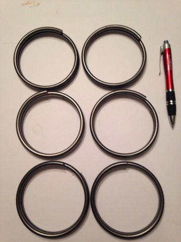 .250&#034; wire large diameter &#034;key rings&#034; lot of 6 for sale