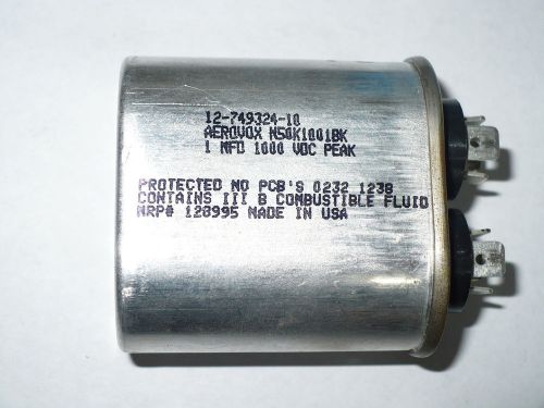 Aerovox N50K1001BK Capacitor, 1MFD, 1000VDC, Used