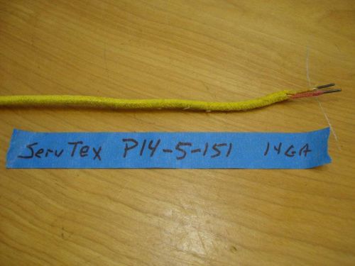 Servtex 151 wire 2 conductor 14 gauge insulated thermocouple extension 25 ft rol for sale