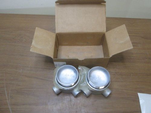 BOX OF 2 NEW CROUSE-HINDS GUAT16 EXPLOSION PROOF CONDUIT OULET BOX 1/2&#034; NIB