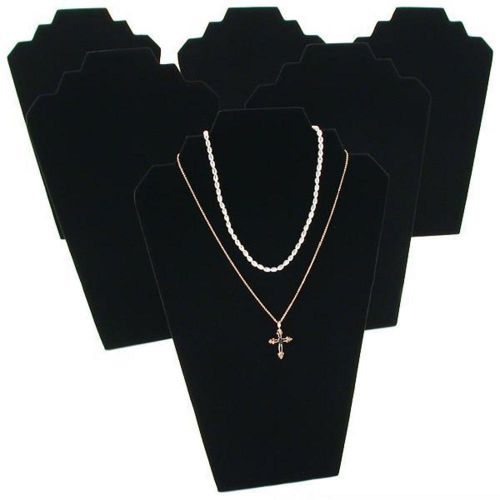 6 Black Velvet Bust Chain &amp; Necklace Displays