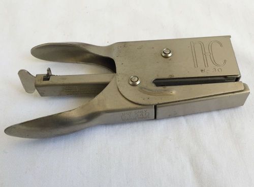 Neva Clog Hand Held  Office Stapler Model NC J-30 Compact Made in USA