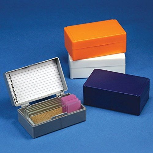Globe Scientific 513072N ABS Plastic Cork Lined Slide Storage Box for 12 Slides,
