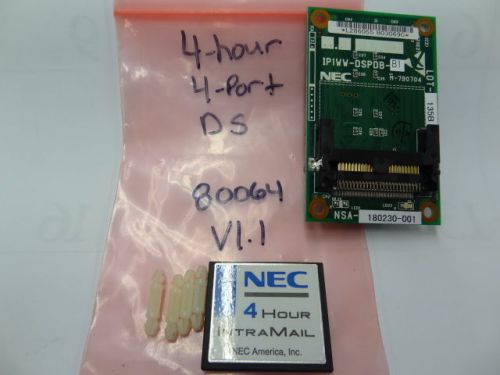 NEC DS2000 4-Hour 4-Port IntraMail 80064 &amp; Daughter Board Voice Mail Card A.A.
