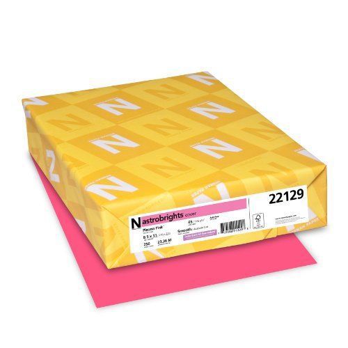 Neenah Astrobrights Premium Color Card Stock, 65 lb, 8.5 x 11 Inches, 250 Plasma