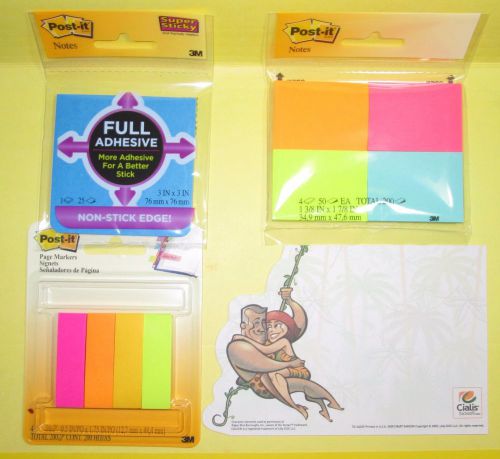 CIALIS STICKY NOTES W/TARZAN-PRETEND RX FOR LOVER?-GAG GIFT?+POST IT NOTES