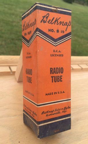 Vintage Belknap 19 Vacuum Tube: Engraved Base: Unopened - New Old Stock (#2)