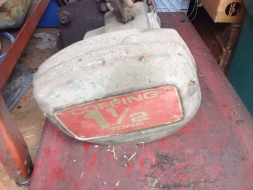 Coffing 1 1/2 ton chain hoist.  good used for sale